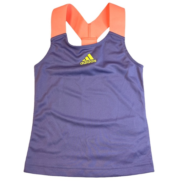 Adidas Girls Y-Tank Top AEROREADY Purple Orange Size Size XS - Picture 4 of 9
